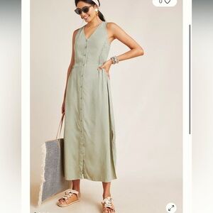Anthro Cloth & Stone Matcha Dress
